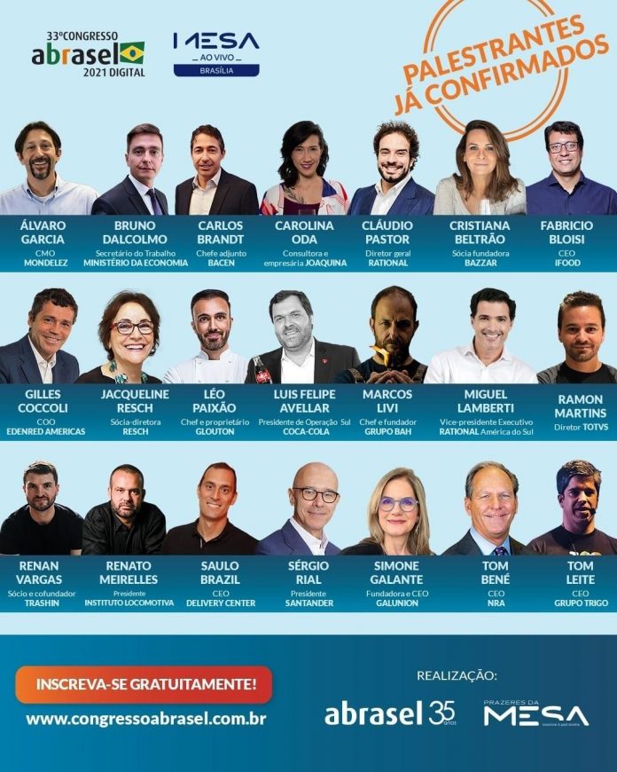 33º Congresso Abrasel reúne super time de palestrantes: saiba quem são