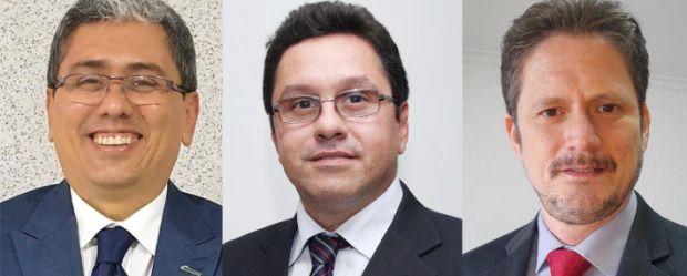 Jeferson Passos, João Diniz e Alberto Macedo. FOTOS: DIVULGAÇÃO