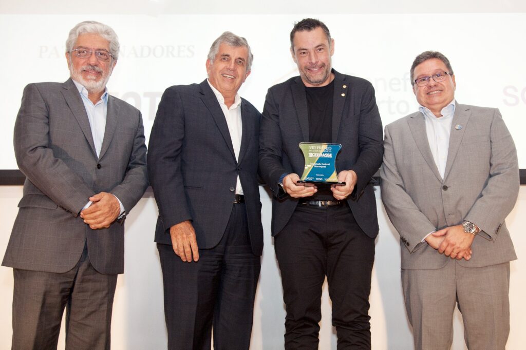 Arnaldo Basile da ABRAVA, Marcos Nóbrega do Seac-ABC, Deputado Marangoni e João Diniz da Cebrasse