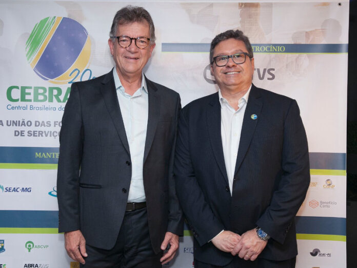 O senador Laércio Oliveira (PP-SE) e Jõao Diniz, presidente da CEBRASSE