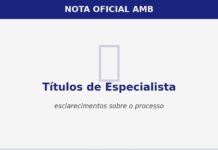 Nota oficial: AMB esclarece informações sobre Títulos de Especialista